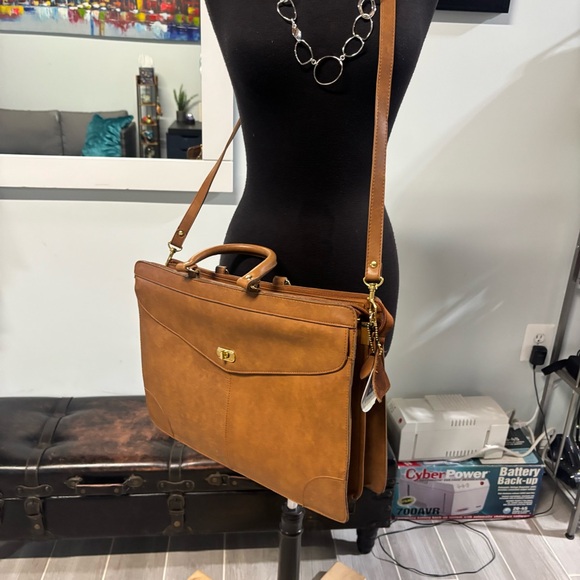 Vintage 80’s❤️NWT Empire Orr Pecan Briefcase/Messenger Bag - Picture 2 of 10